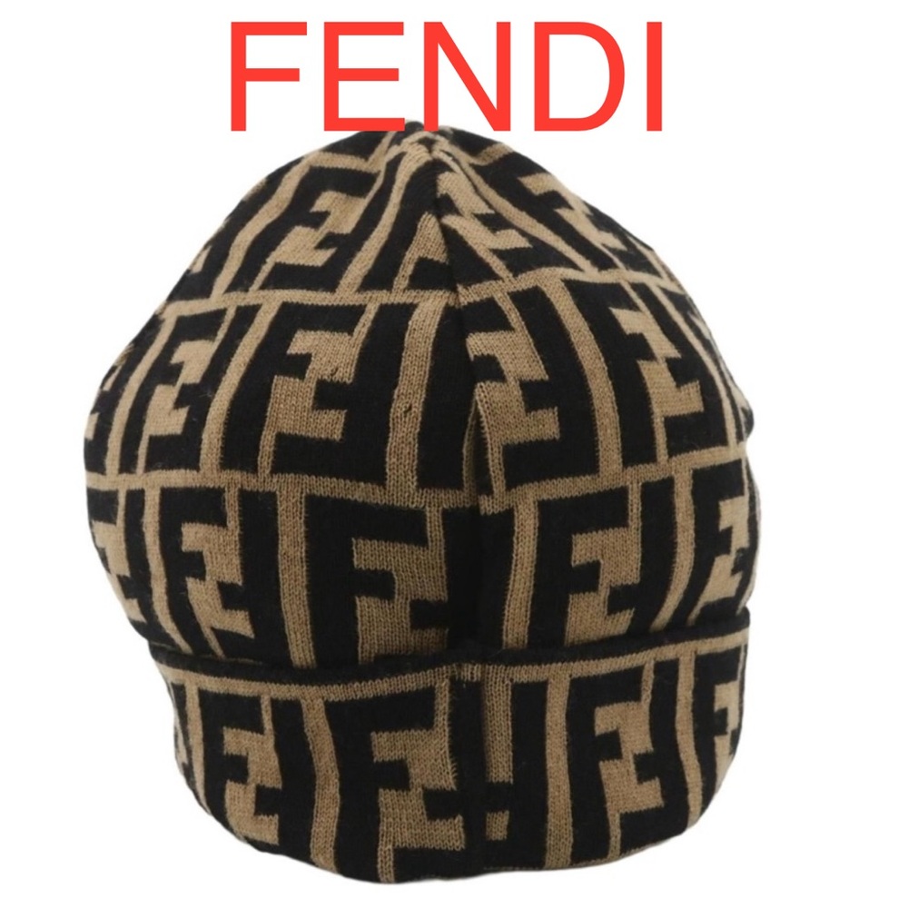๐๏ธ๐๏ธHOST PICK๐ Authentic Fendi Brown Zucca Beanie, Get cozy this winter :) NWT - Picture 1 of 9